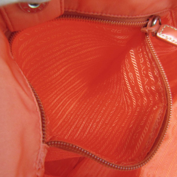 Prada VELA BR3851 Women's Nylon Handbag,Shoulder Bag Pink Orange - Picture 10 of 14
